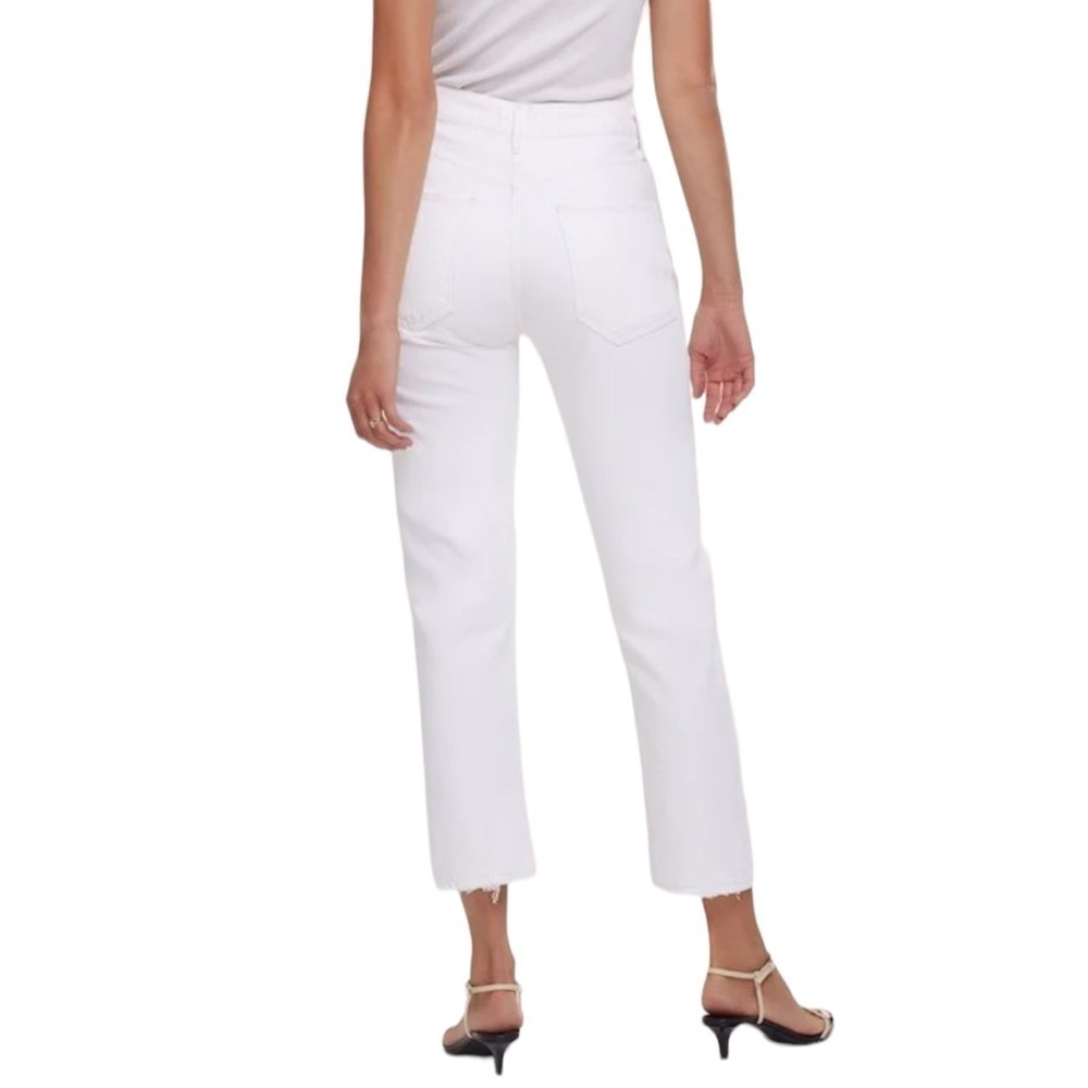 Agolde Riley Jean High Rise Distressed White Size 24 - Picture 2 of 13